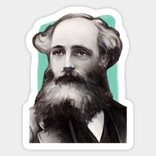 Scottish Mathematician James Clerk Maxwell illustration Sticker